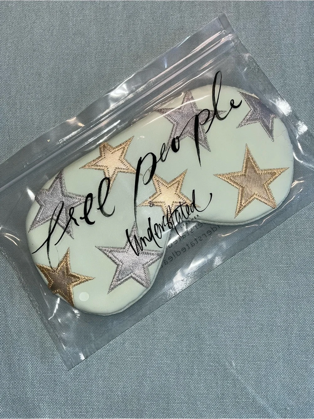 Free People Cream Sleep Mask with Adjustable Strap